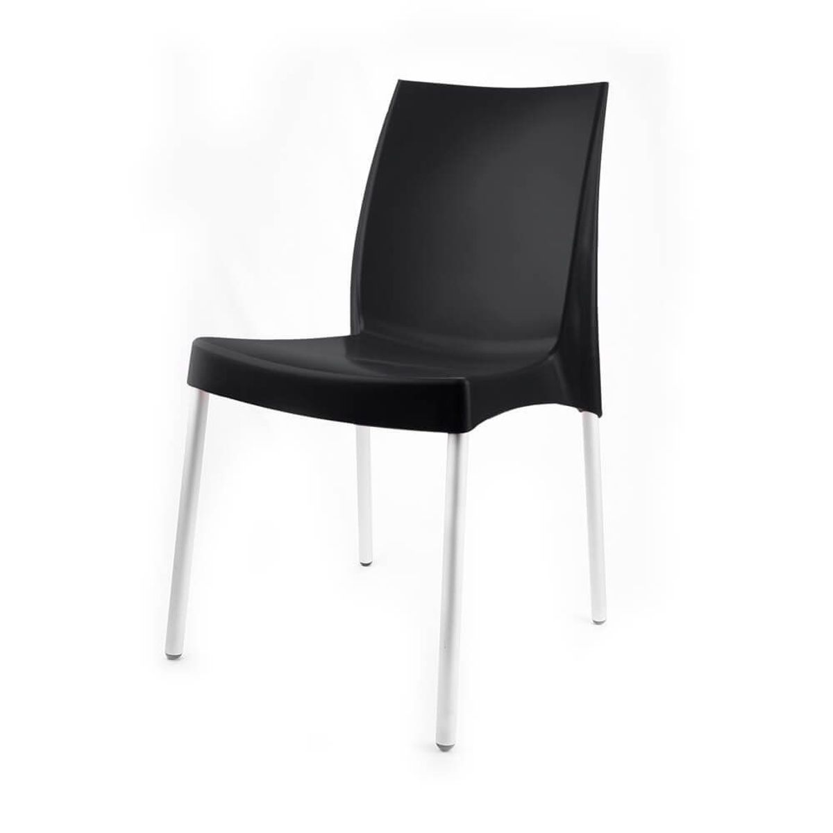 REYPLAST - Silla Ada S Brazo Negro