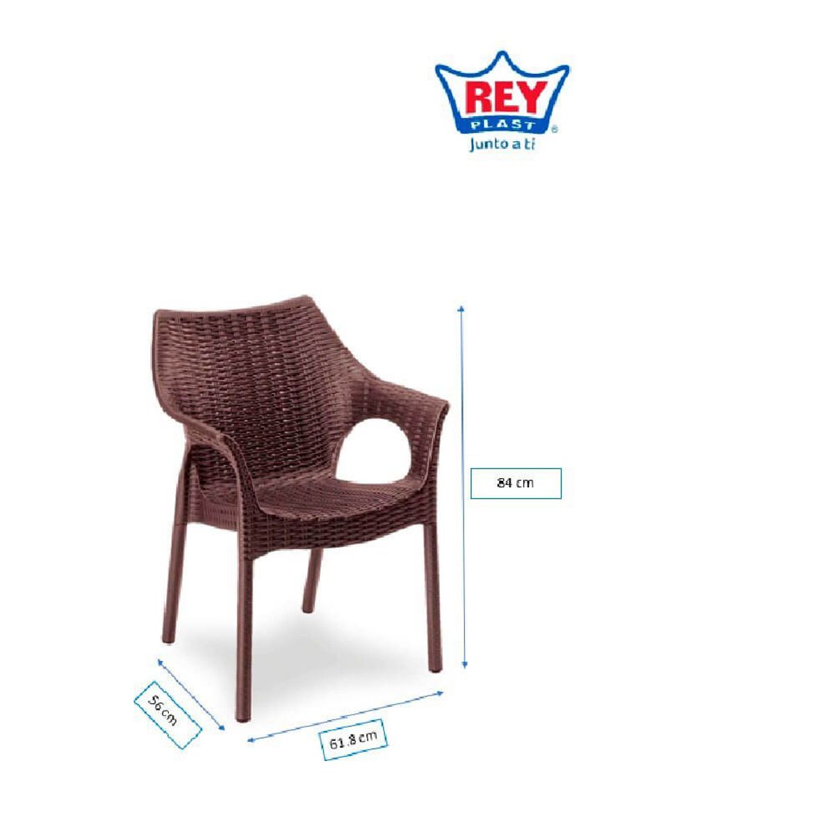 REYPLAST - Silla Ratan Con Brazo