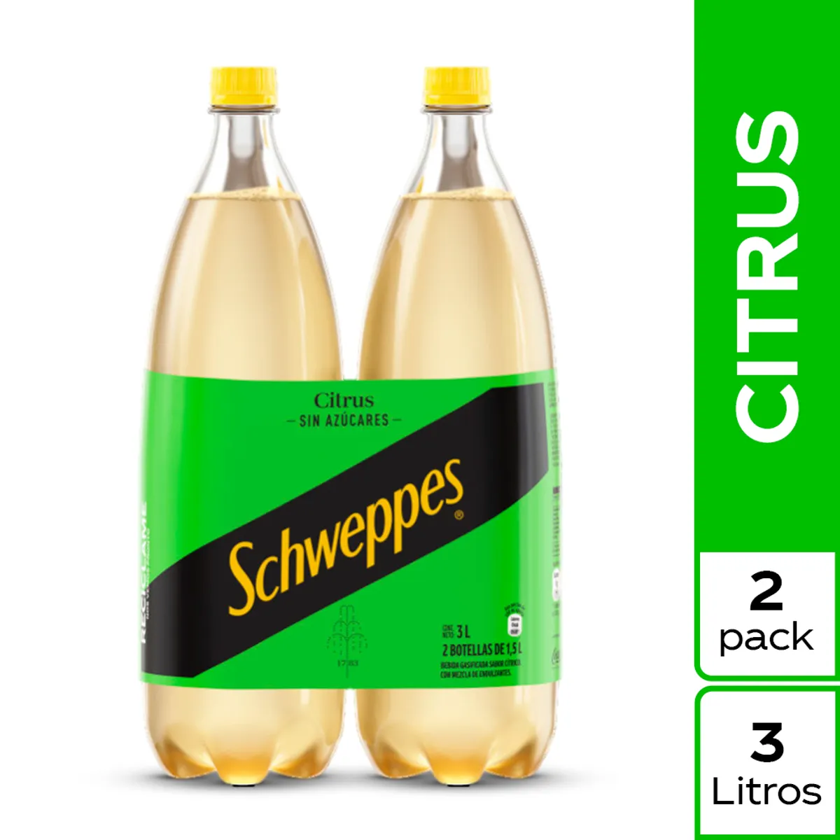 SCHWEPPES - Schweppes Citrus  Pack 2 Botellas 1.5 L