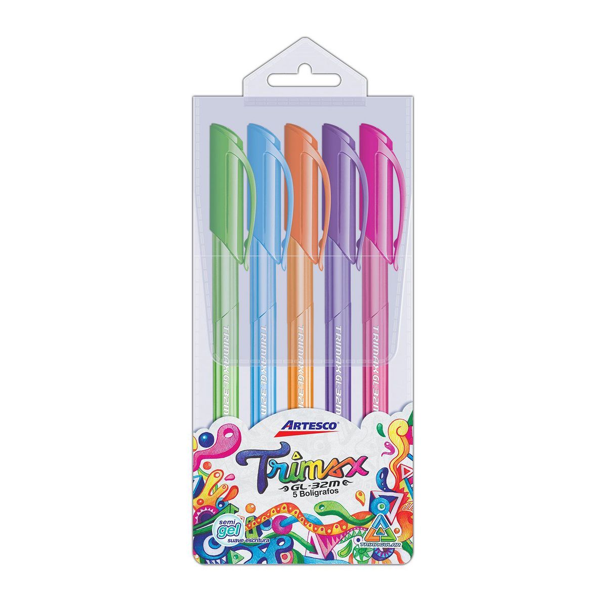 ARTESCO - Estuche Artesco Trimax Tinta Gel Estuche 5 Und