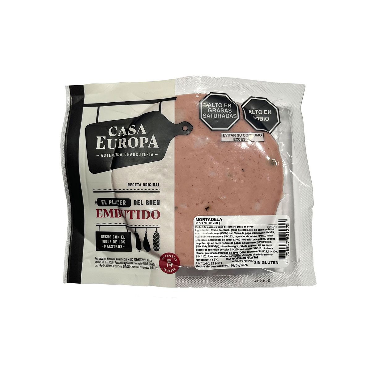 CASA EUROPA - Jamonada Mortadella Casa Europa Empaque 200 g