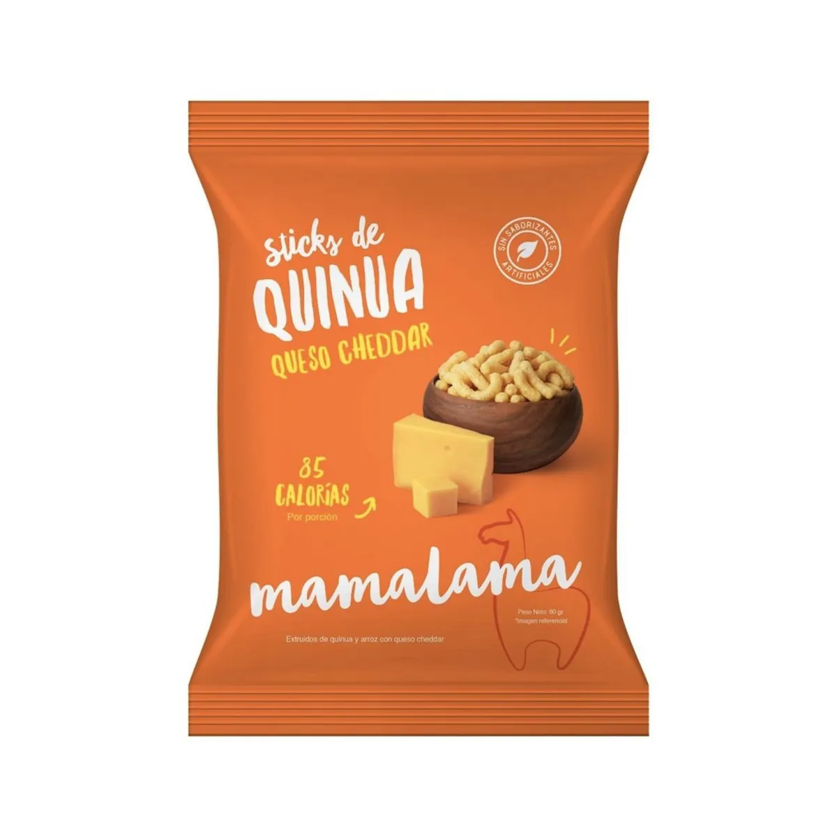 MAMALAMA - Sticks Mamalama Quinua y Queso Cheddar Bolsa 80 g
