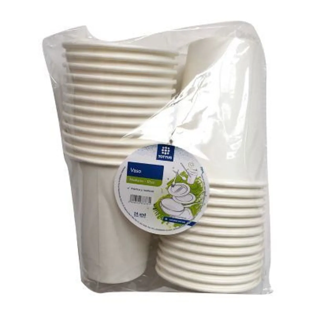 TOTTUS - Vasos de Cartón Tottus 12oz Empaque 24 Und
