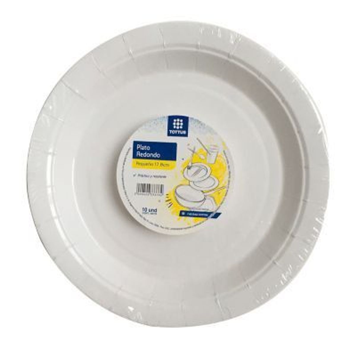 TOTTUS - Platos Pequeños de Cartón Tottus Empaque 10 Und