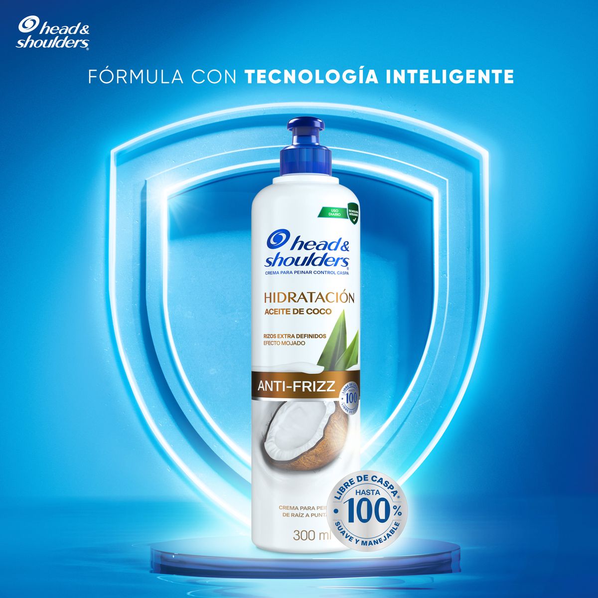 HEAD SHOULDERS - Crema para Peinar Head & Shoulders Coco Botella 300 mL