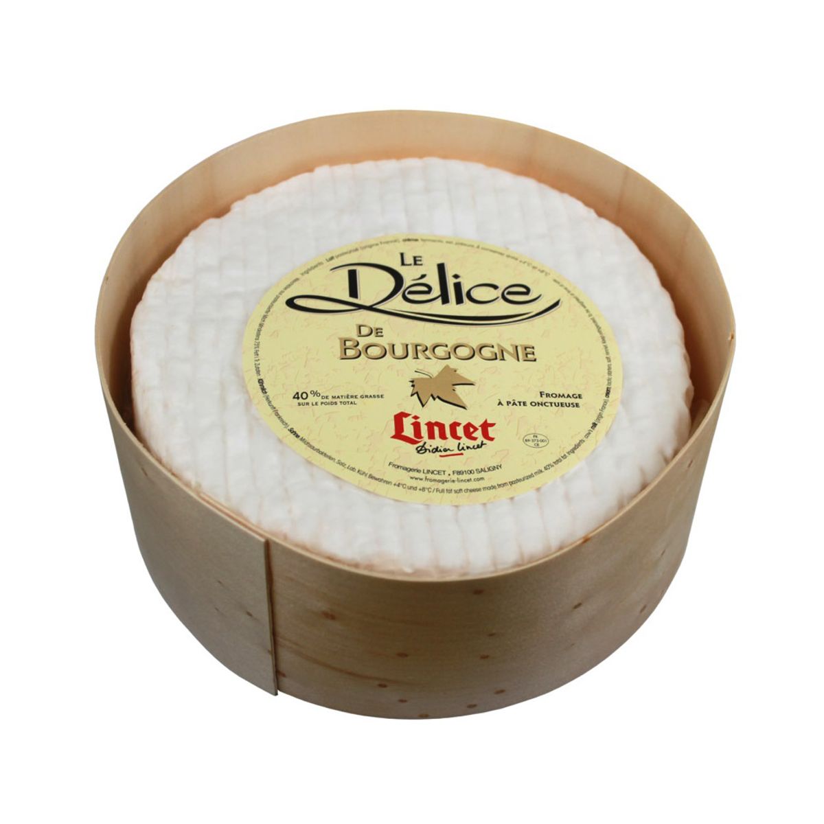 THOMAS EXPORT - Queso Delice de Bourgogne Coupe Boite Bois x Kg
