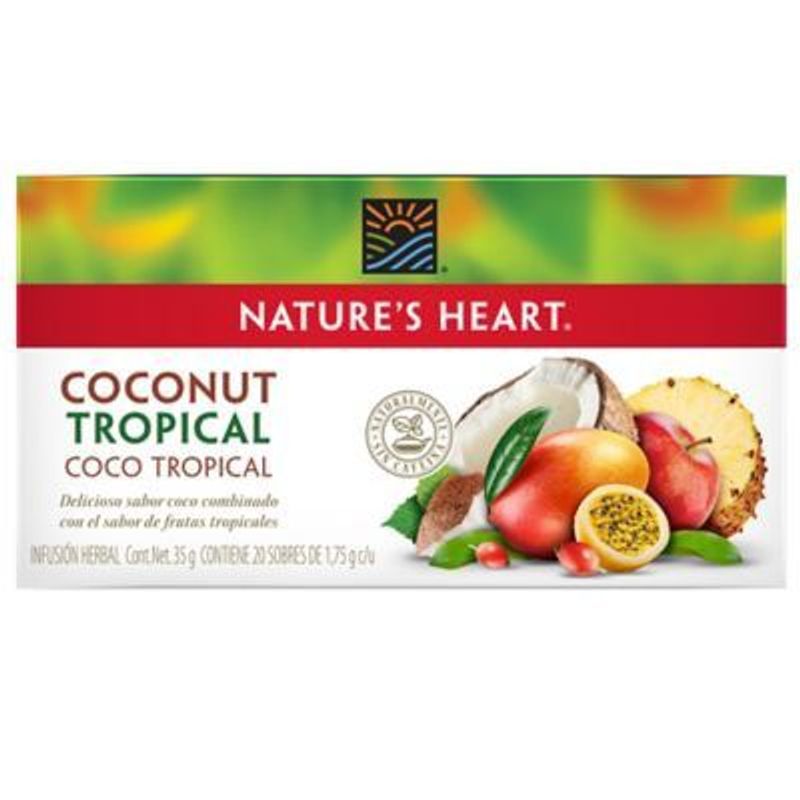 NATURES HEART - Té de Coco Natures Heart Caja 20 Filtrantes