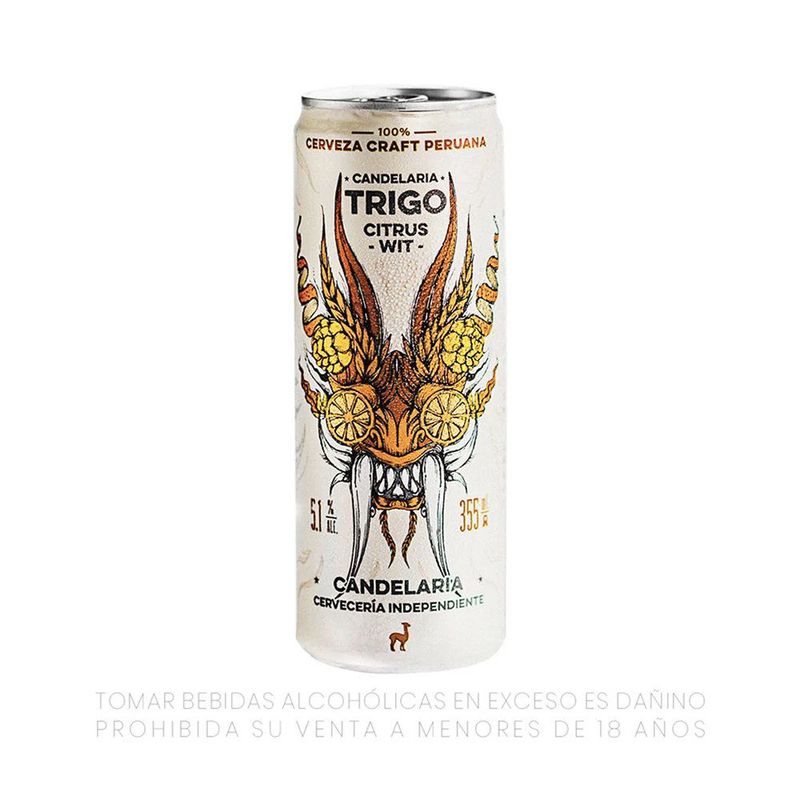 CANDELARIA - Cerveza Candelaria Trigo Pack 4 Latas 355 mL