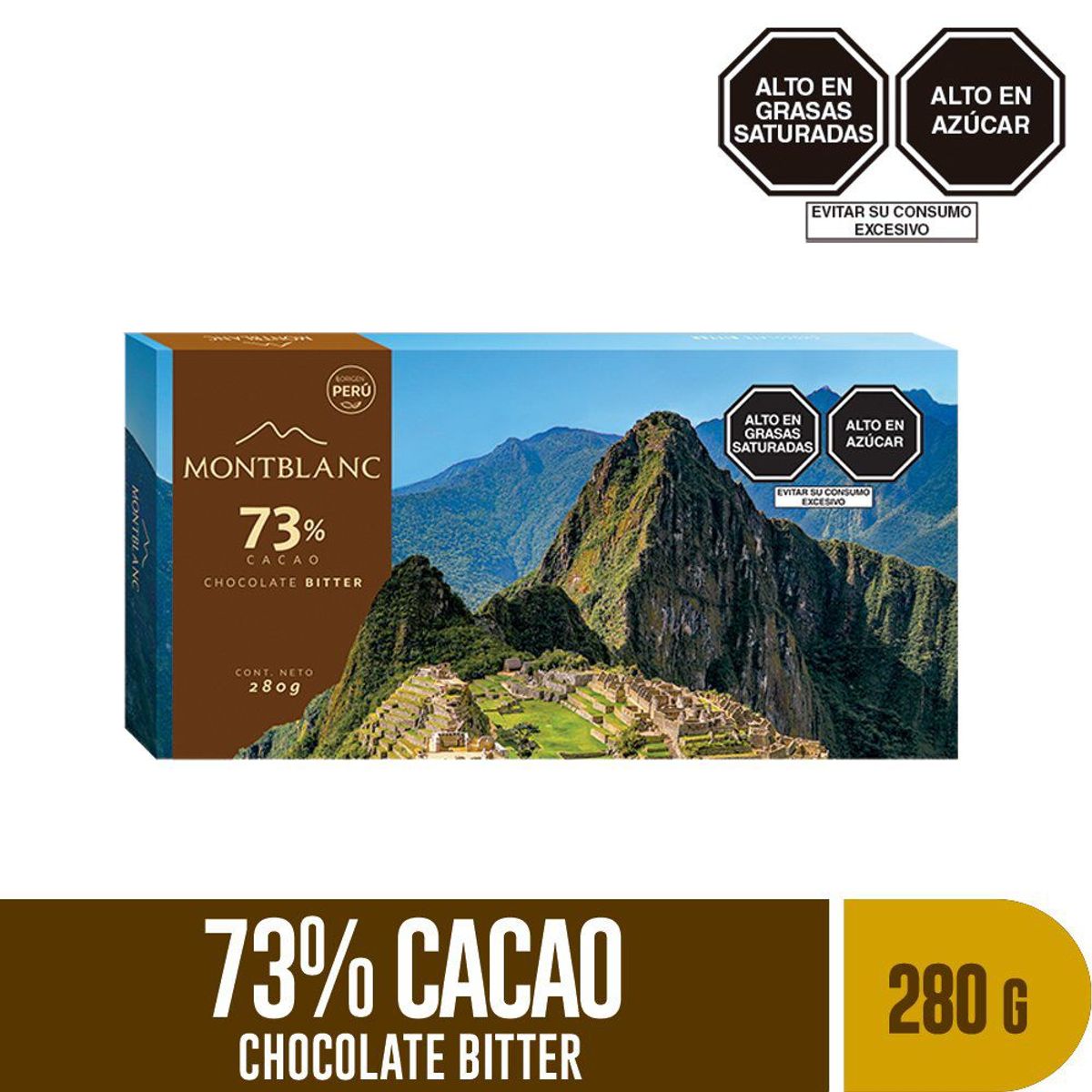 MONTBLANC - Chocolate Bitter Montblanc Empaque 280 g