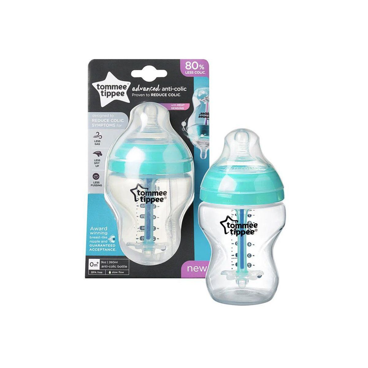 TOMMEE TIPPEE - Biberón Anticólico Avanzado Tomme Tippee 9 Oz