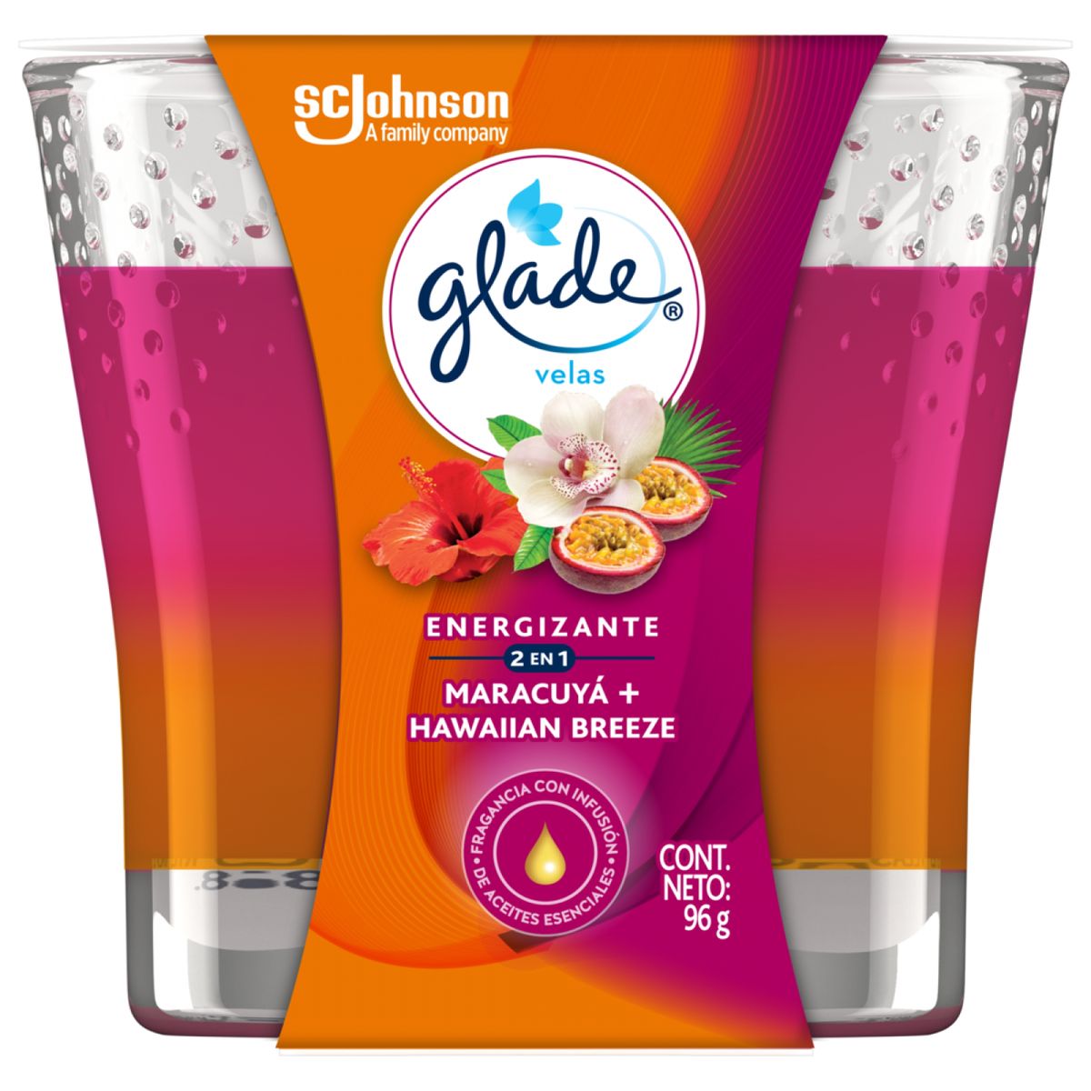 GLADE - Vela Perfumada Glade Hawaiian Breeze Envase 96 g