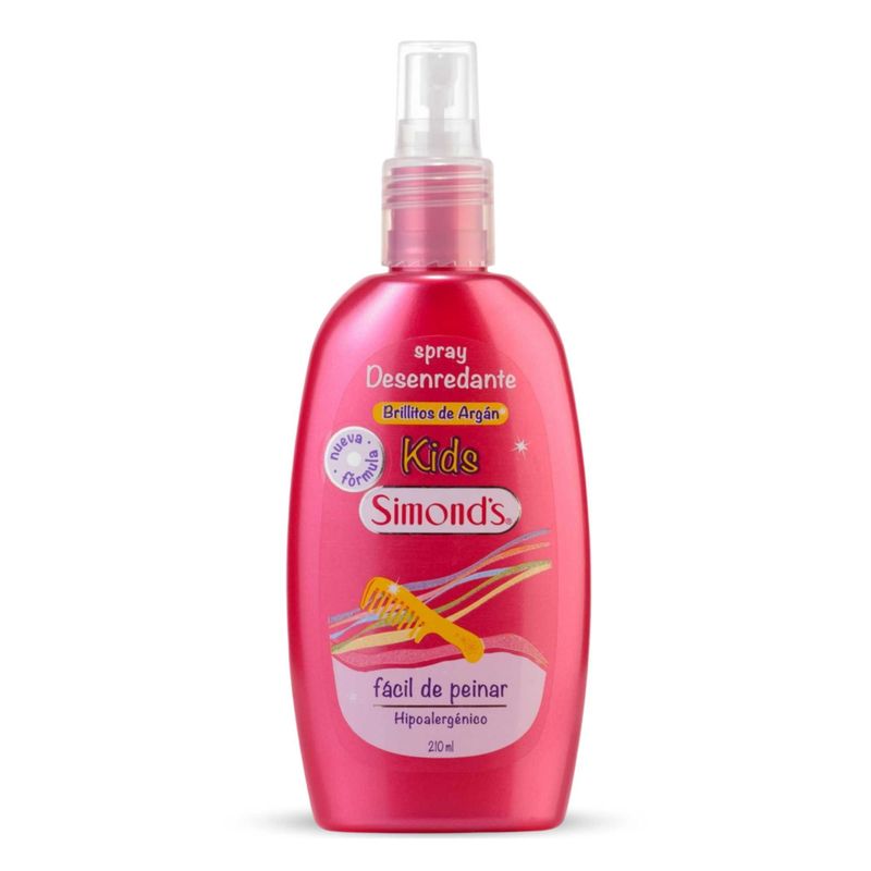 SIMONDS - Spray Desenredante Simonds Kids Hipoalergénico Brillitos Argán Envase 210 mL
