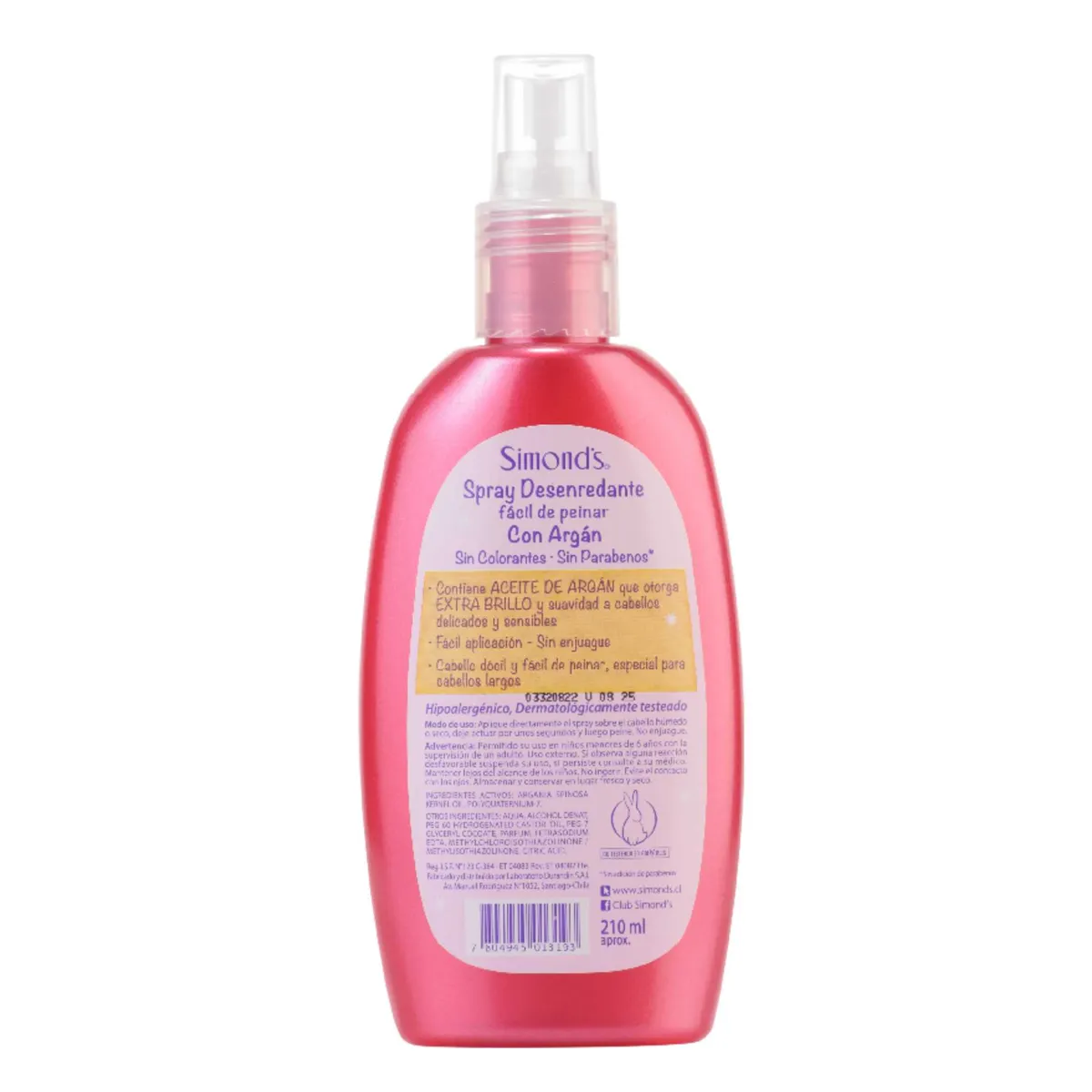 SIMONDS - Spray Desenredante Kids Simonds Argán Botella 210 mL