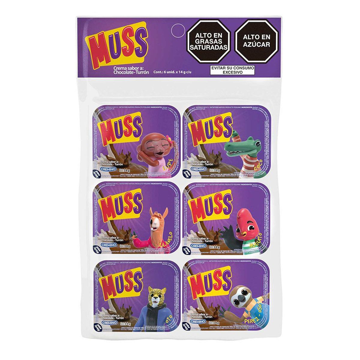 CREMINO - Muss Cremino Chocolate Turrón Sixpack 84 g