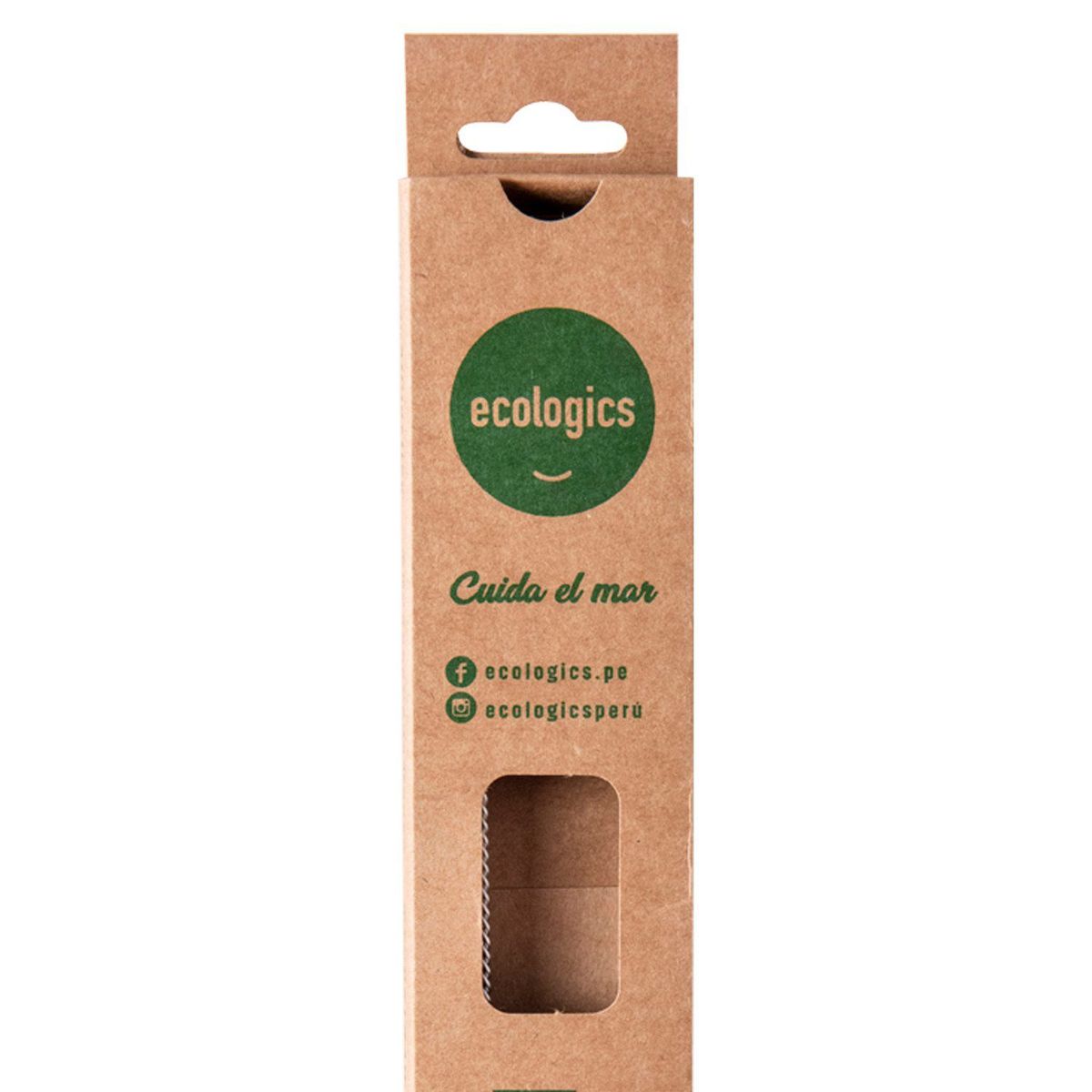 ECO STRAW - Set Cañita de Acero Eco Straw 21.5cm + Cepillo Limpiador