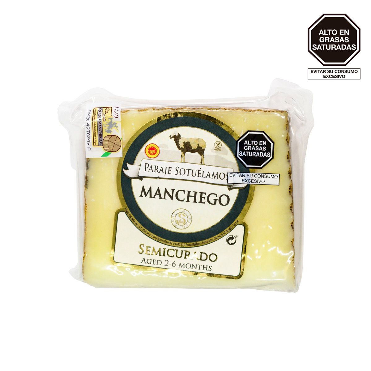 VEGA SOTUELAMOS - Queso Manchego Semicurado Paraje Vega Sotuelamos Empaque 150 g