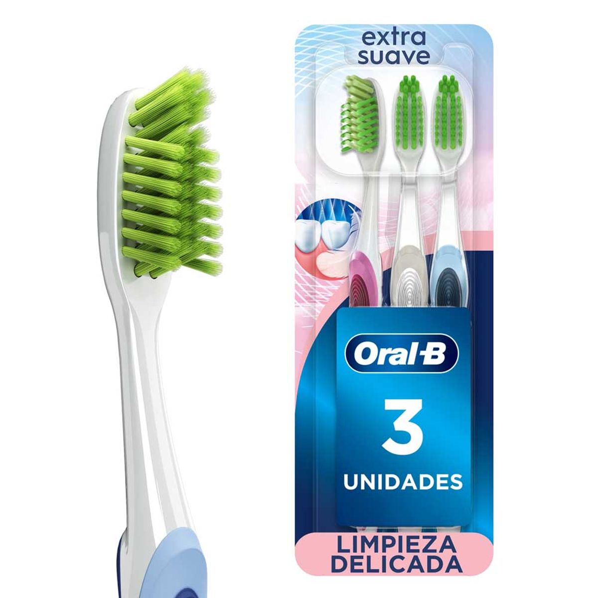 ORAL B - Cepillo De Dientes Oral-b Encías Detox Cerdas Extra Suaves Empaque 3 Und