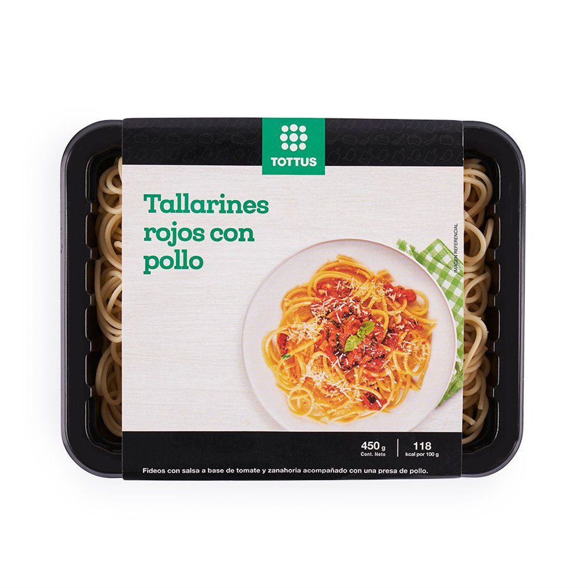 TOTTUS - Tallarines Rojos Con Pollo Tottus