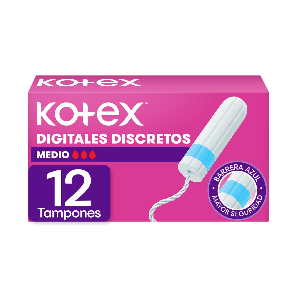 KOTEX - Tampon Kotex Digital Medio Caja 12 Und