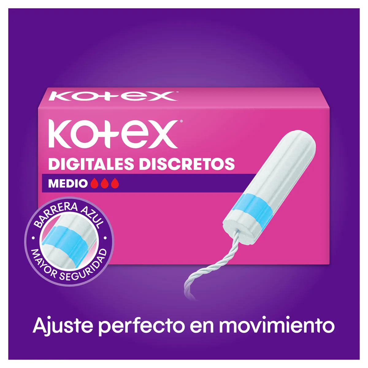 KOTEX - Tampon Kotex Súper Digital Discretos Caja 12 Und
