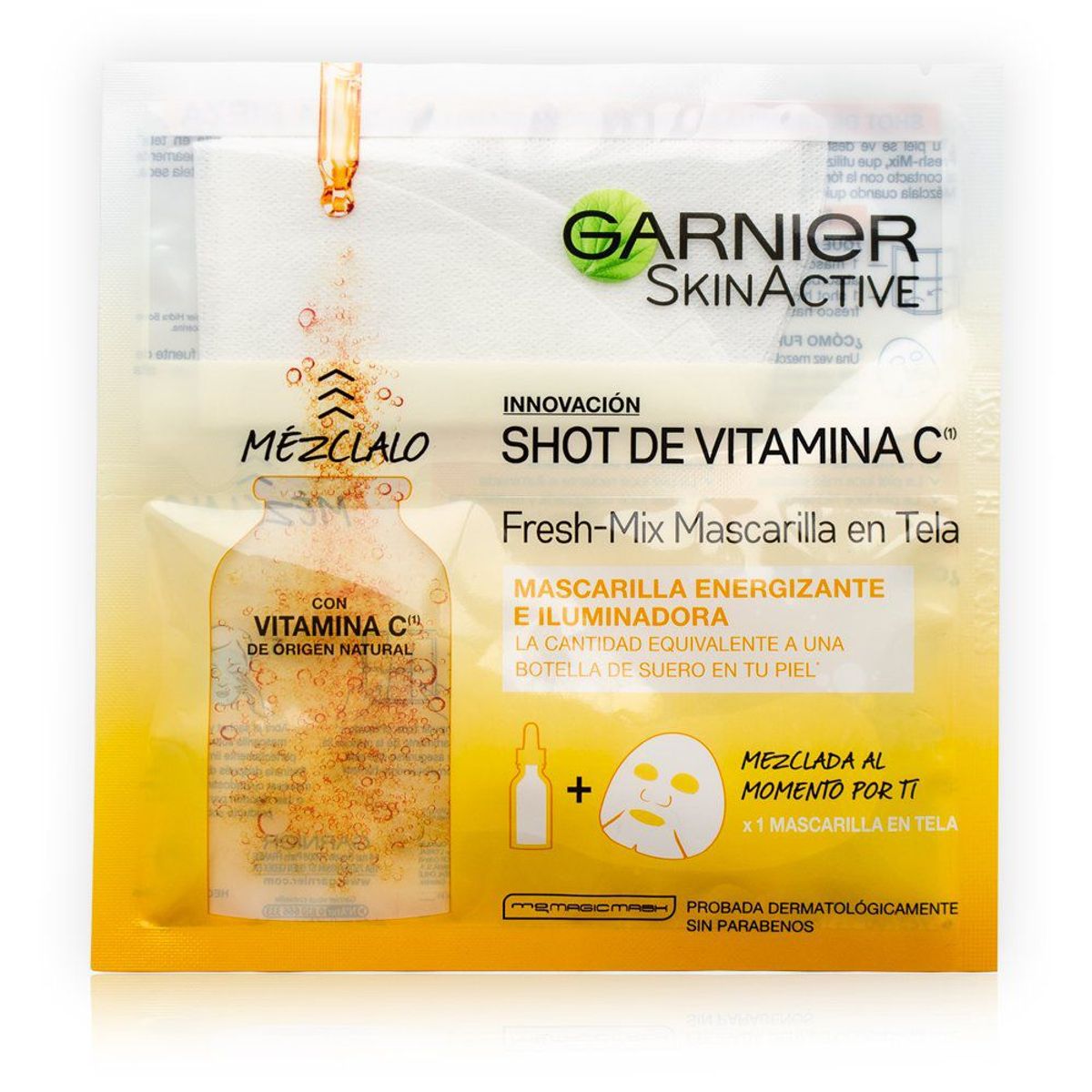 GARNIER - Mascarilla facial Skin Shot Vit C Energía Ilum 