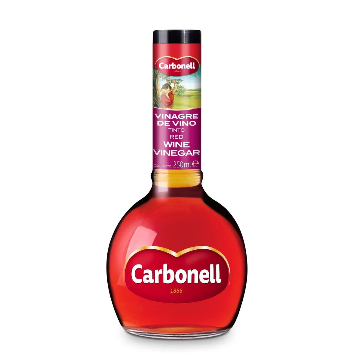 CARBONELL - Vinagre Carbonell de Vino Tinto Botella 250 mL