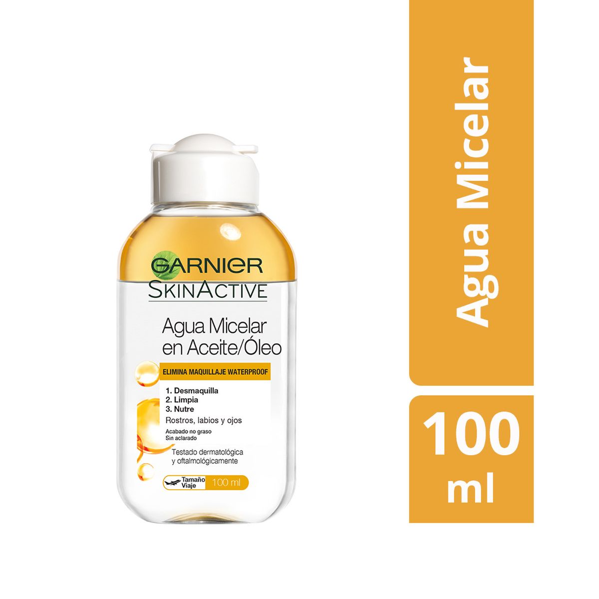 GARNIER - Agua Micelar Garnier Skin Active en Óleo Envase 100 mL