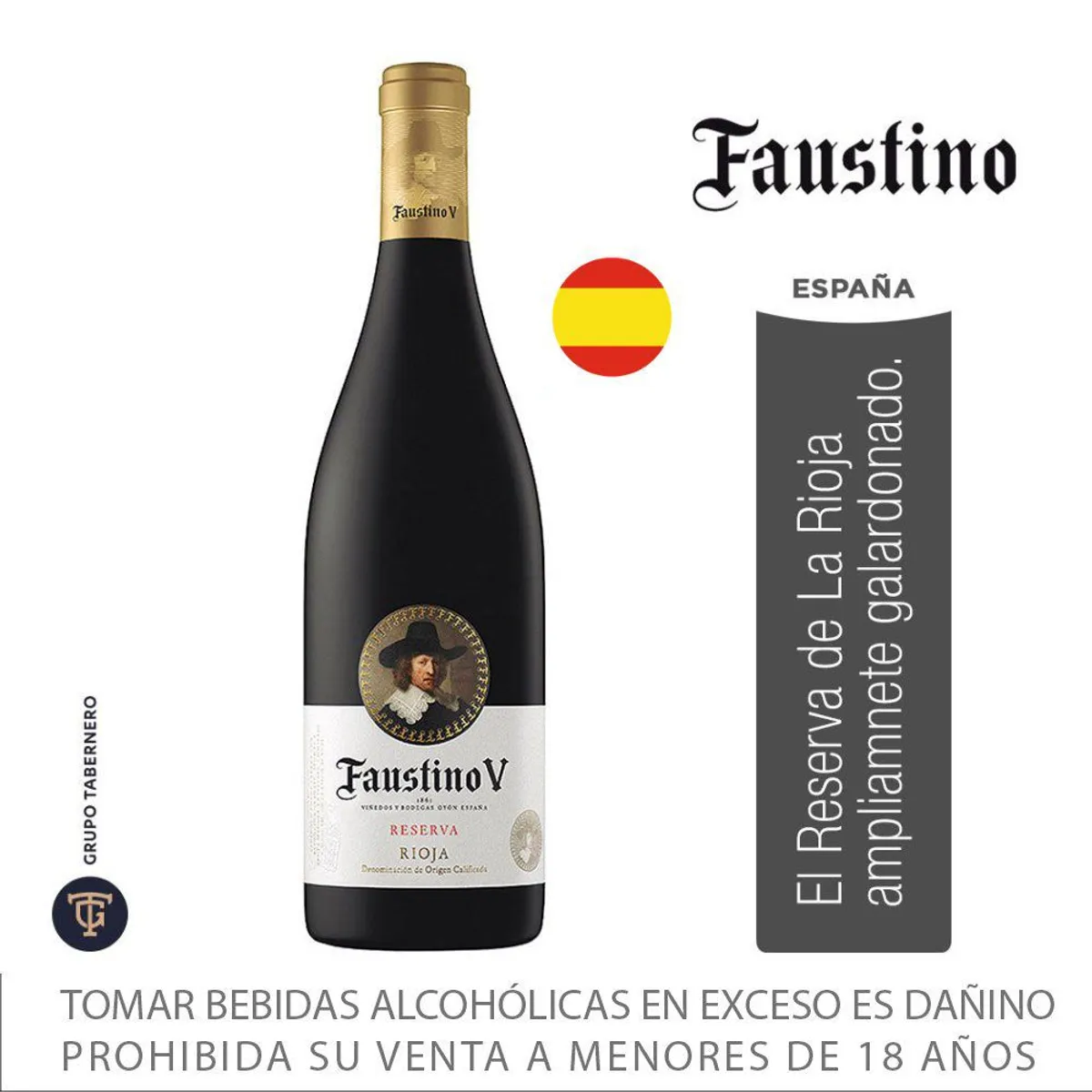 FAUSTINO - Vino Faustino V Reserva Botella 750 mL