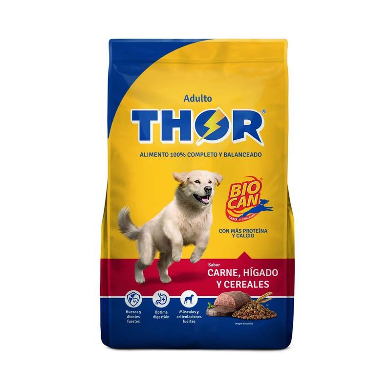 THOR - Comida para Perros Thor Adultos Sabor Carne Hígado y Cereales 10 kg