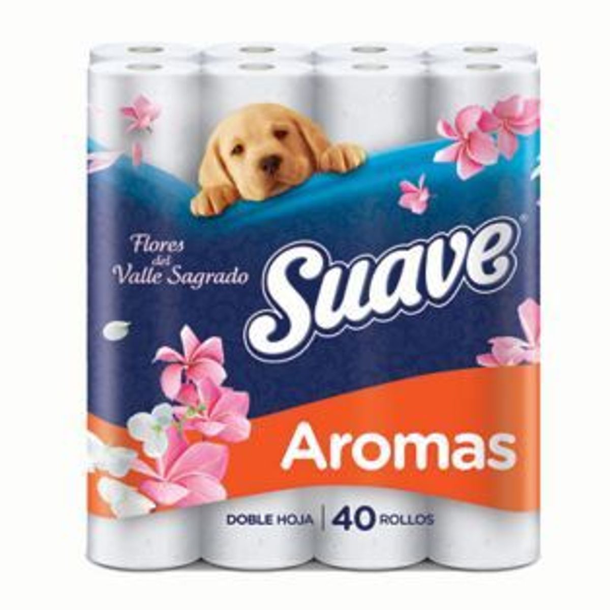 SUAVE - Papel Higiénico Suave Aromas Flores del Valle Sagrado Bolsa 40 Und