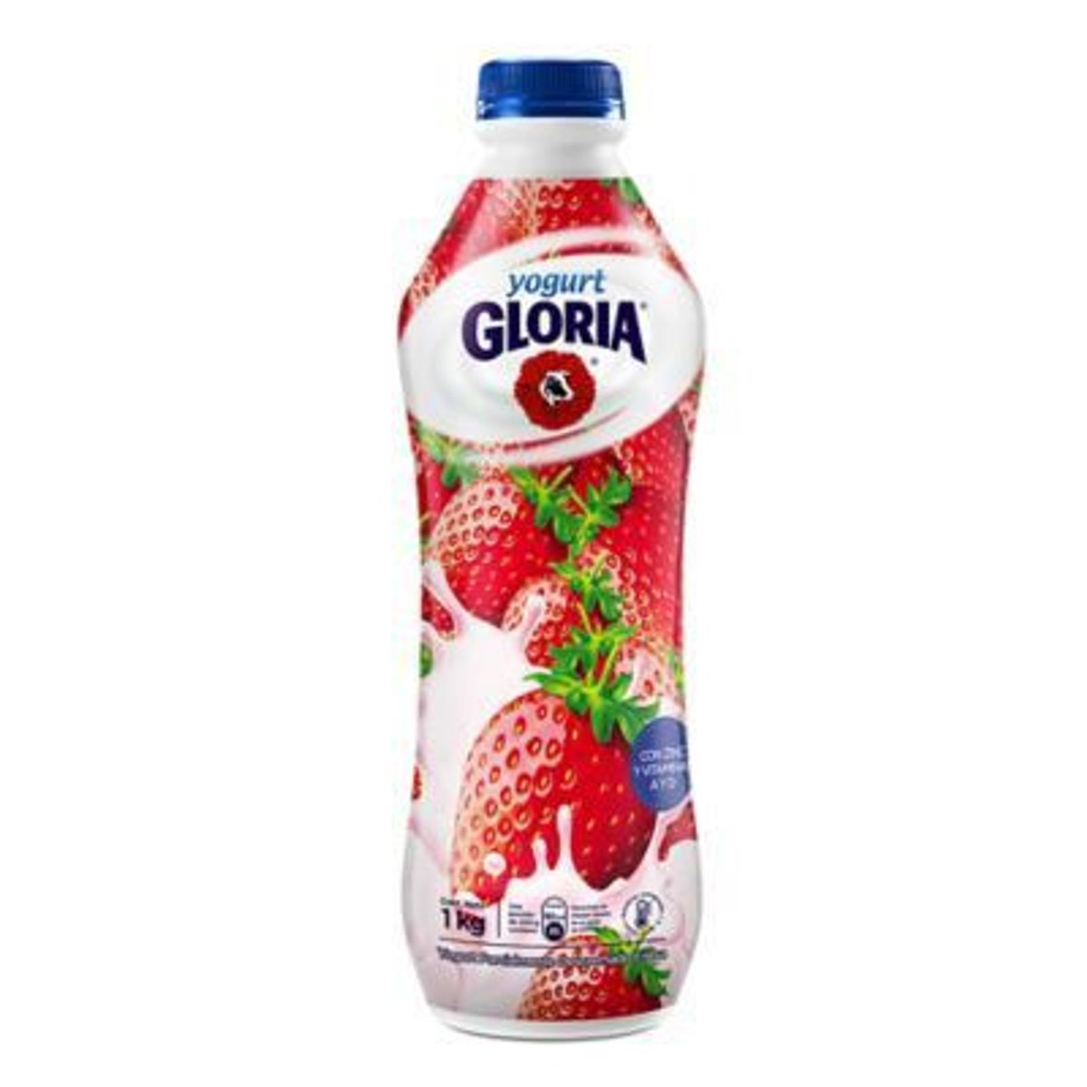 GLORIA - Yogurt Gloria Fresa Botella 1 Kg
