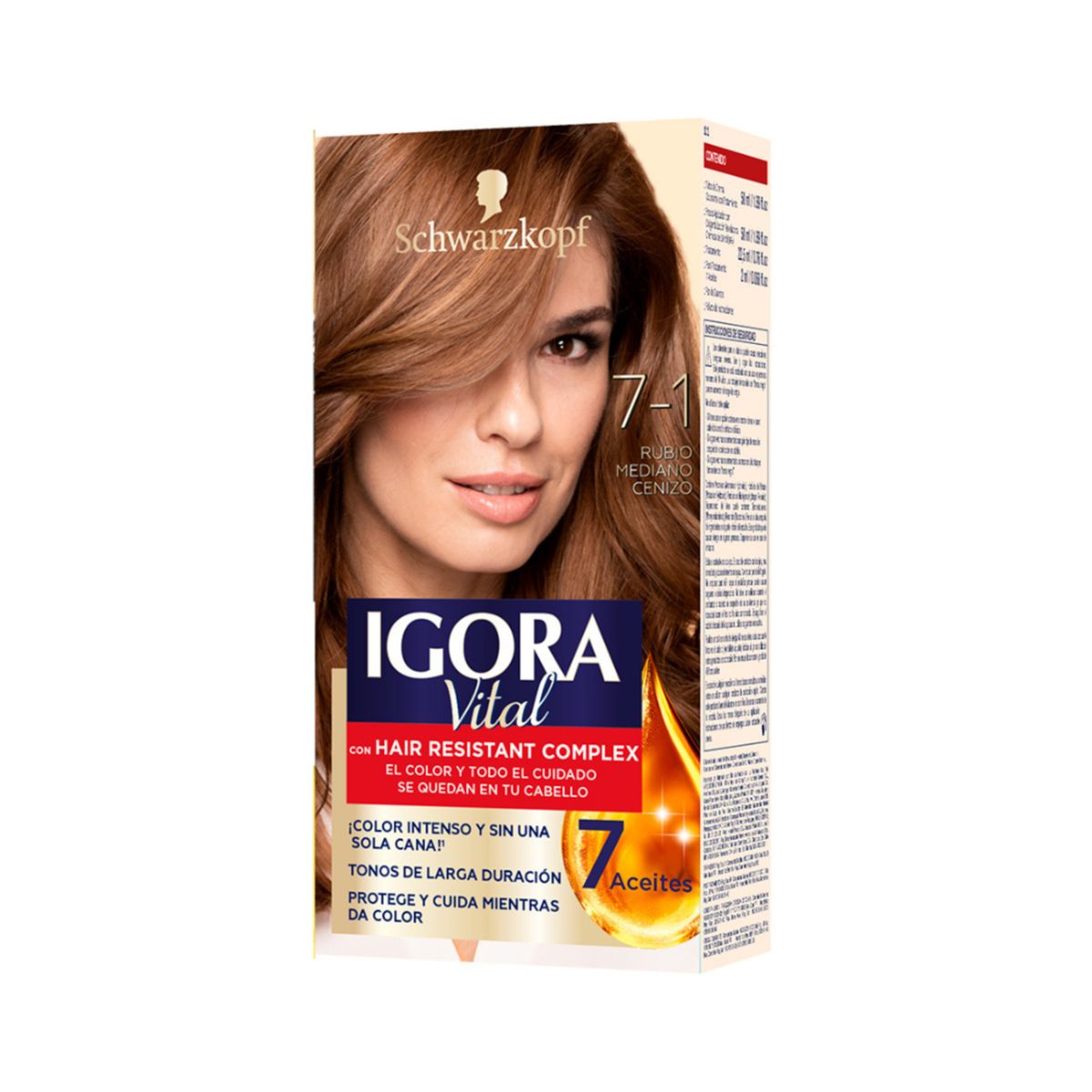 IGORA VITAL - Tinte Igora Vital Tono 7-1 Rubio Mediano Cenizo