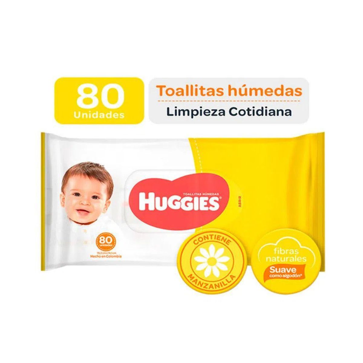 HUGGIES - Toallitas Húmedas Huggies Limpieza Cotidiana Bolsa 80 Und