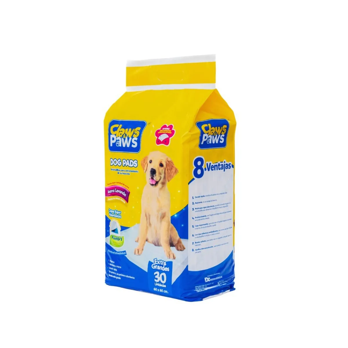 CLAWS PAWS - Paños de Entrenamiento Perro Claws Paws Empaque 30 Und