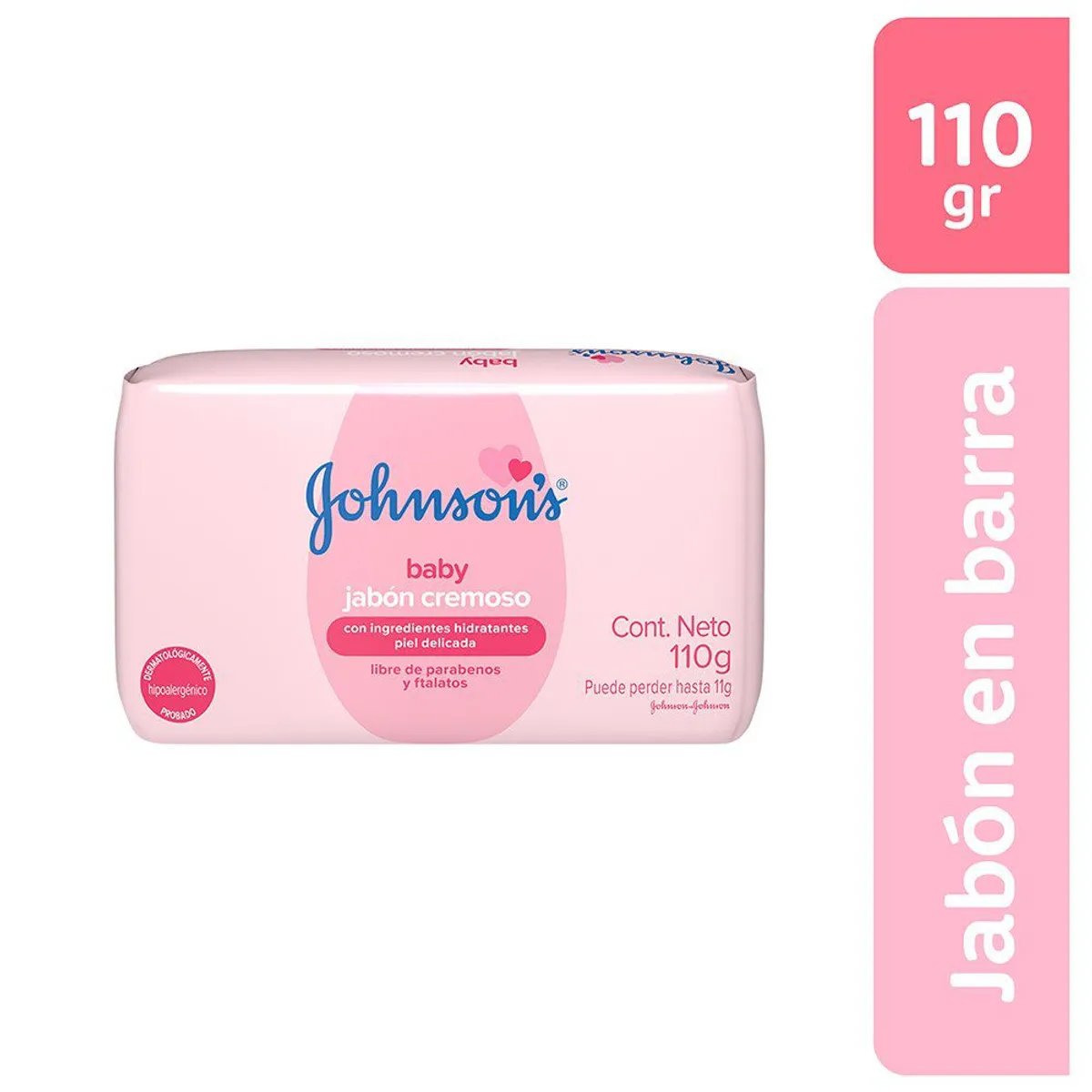 JOHNSONS BABY - Jabón en Barra Johnsons Baby Humectante Empaque 110 g
