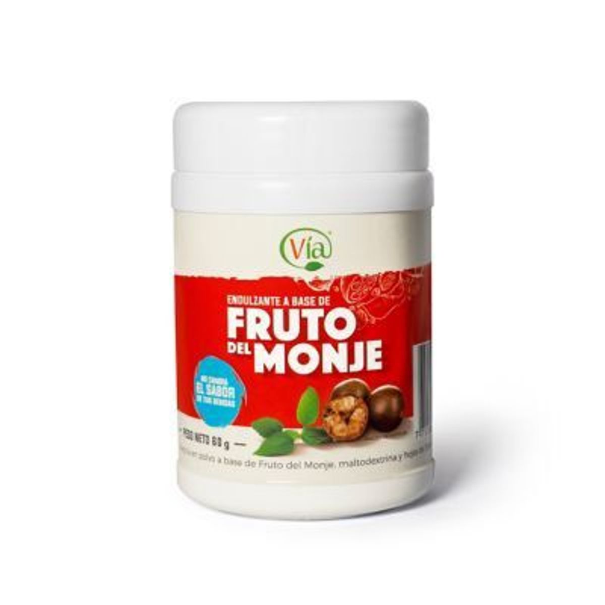 VIA - Endulzante Vía a Base de Fruto del Monje Frasco Envase 60 g