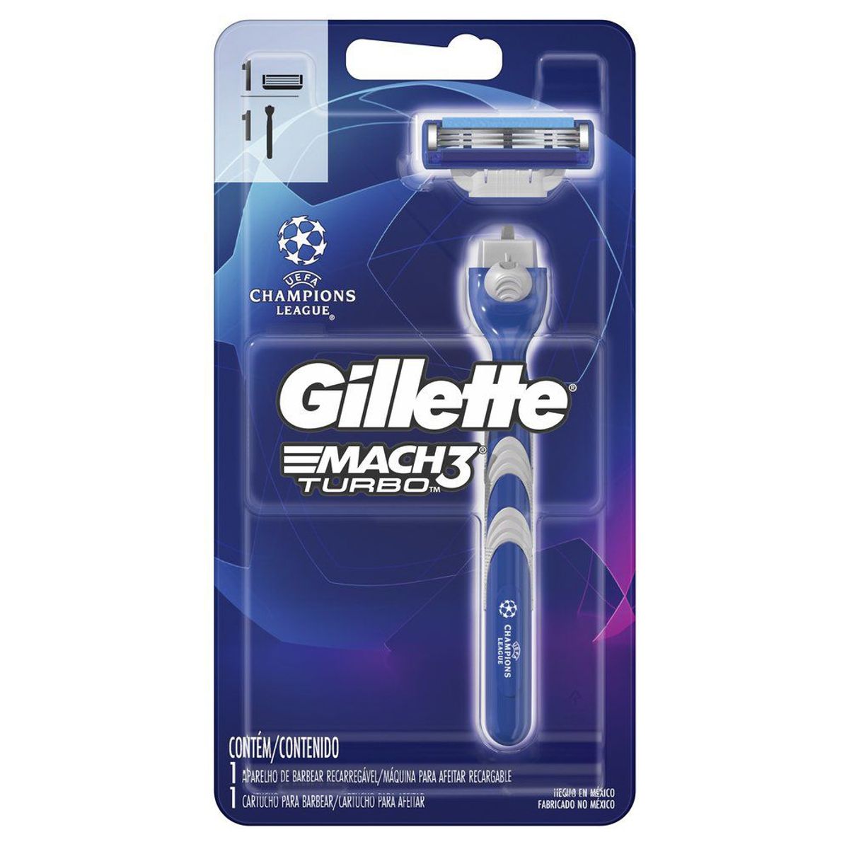 GILLETTE - Máquina de Afeitar Gillette Mach3 Turbo + Repuesto