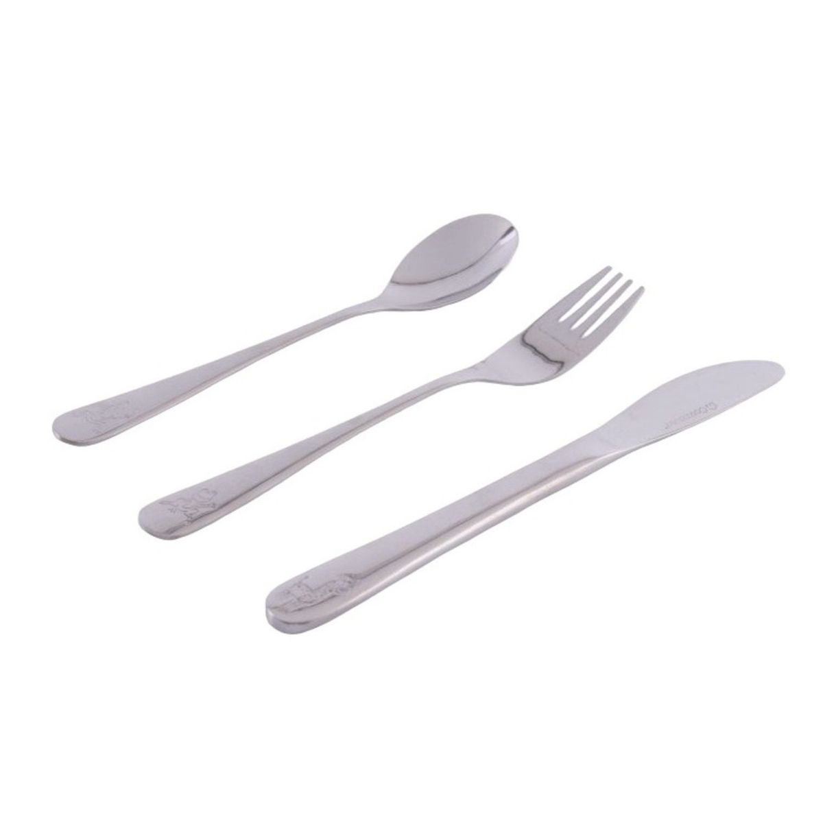 CASA JOVEN - Set de Cubiertos Infantiles Acero Inoxidable x 3 Piezas Casa Joven