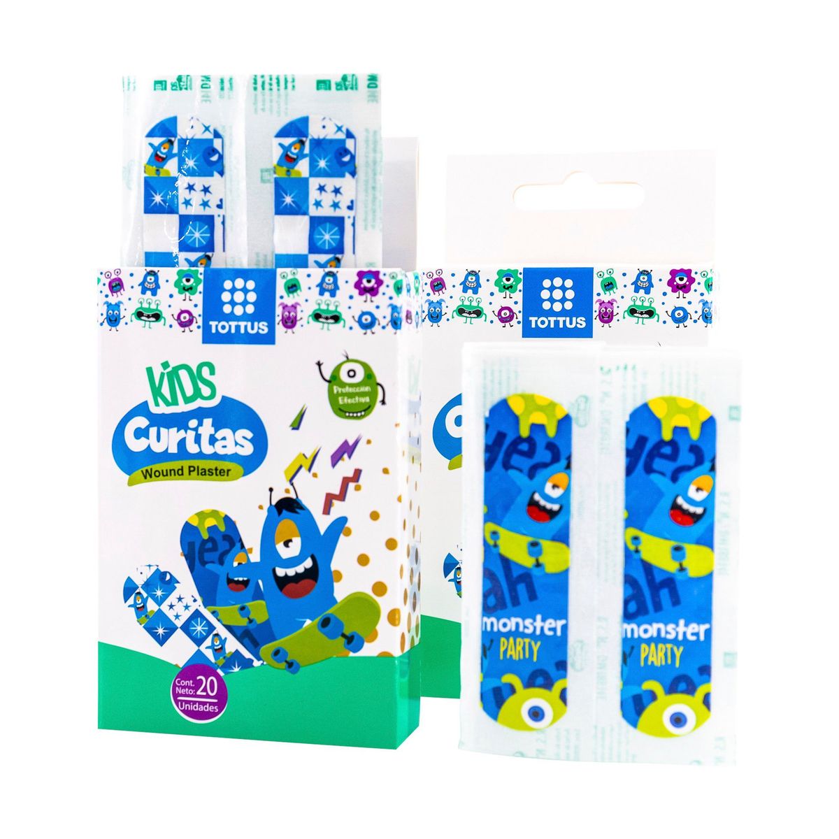 TOTTUS - Curitas Infantiles para Niño Tottus Caja 20 Und
