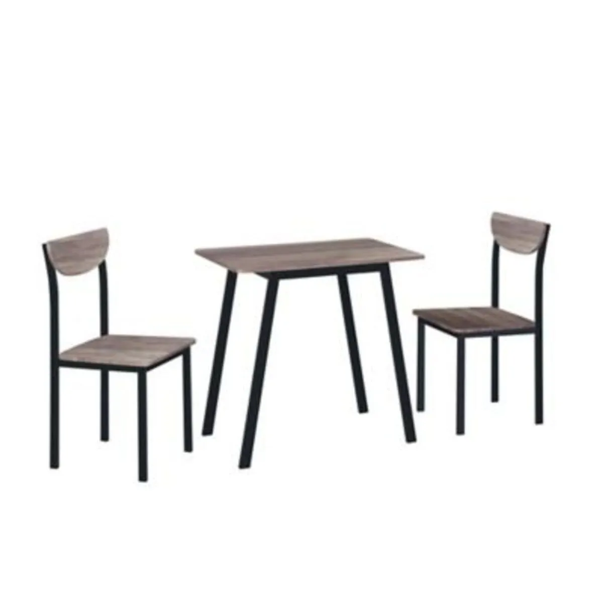 CASA JOVEN - Juego de comedor 2 Sillas Black Tube