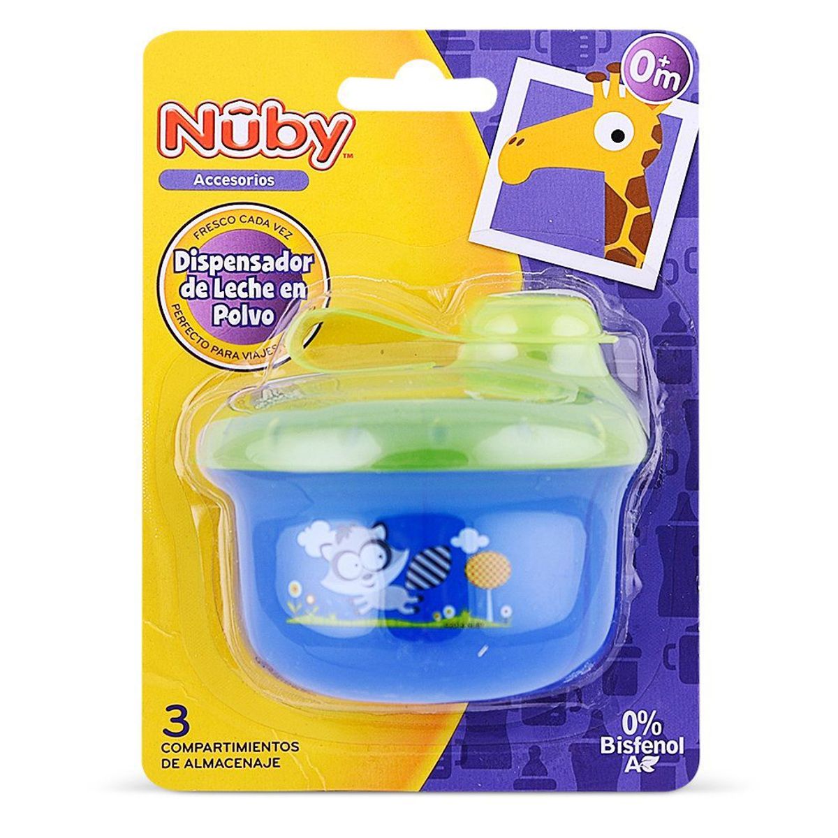 NUBY - Dispensador de Leche Nuby con 3 Compartimentos
