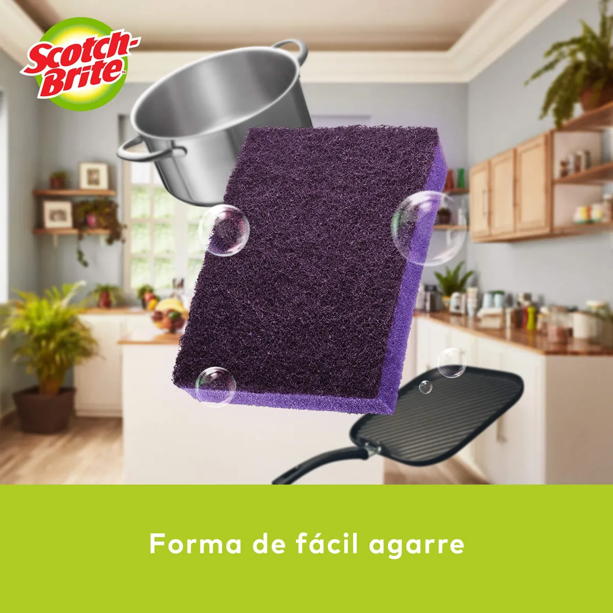 SCOTCH BRITE - Esponja Scotch Brite Limpieza Extrema Empaque 3 Und