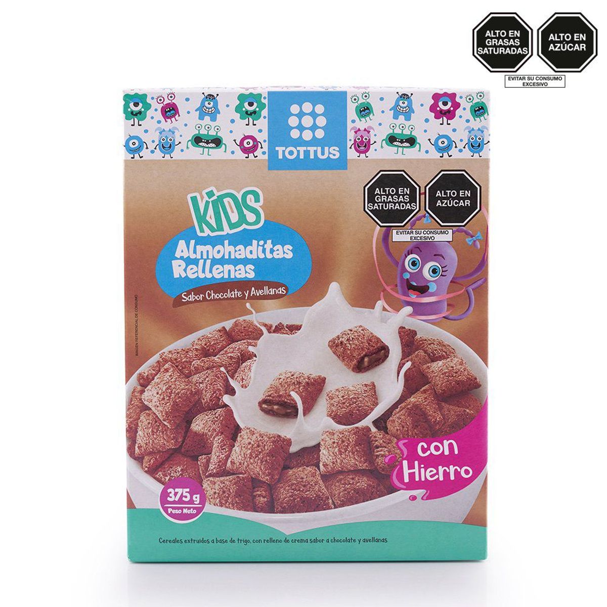 TOTTUS - Almohaditas Rellenas Sabor Chocolate Tottus 375 g