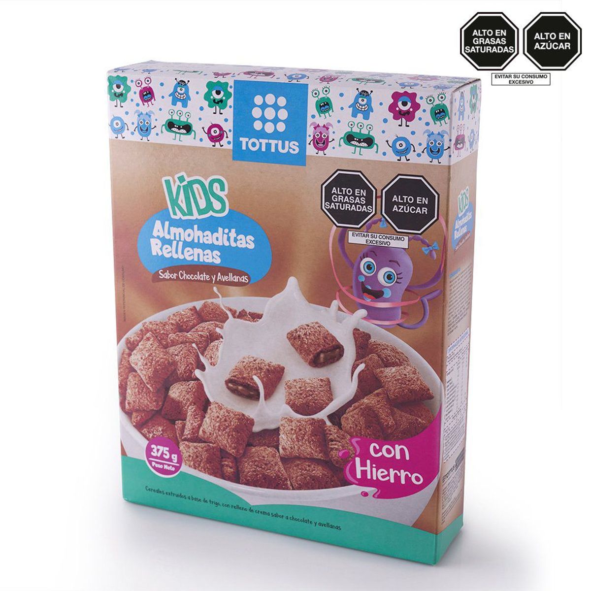 TOTTUS - Almohaditas Rellenas Sabor Chocolate Tottus 375 g