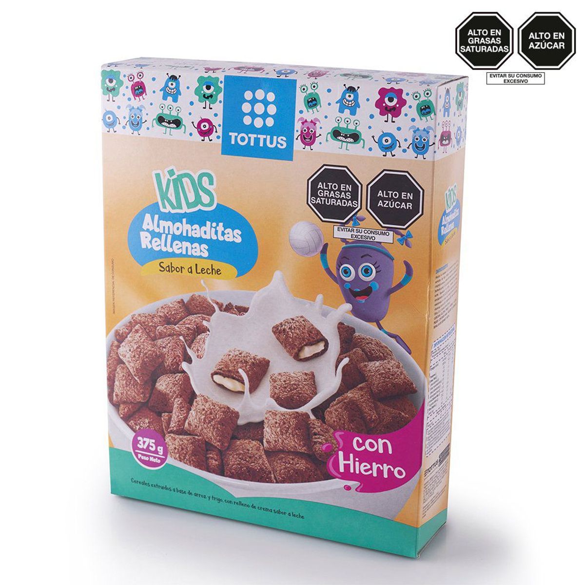 TOTTUS - Almohaditas Rellenas Sabor Leche Tottus 375 g