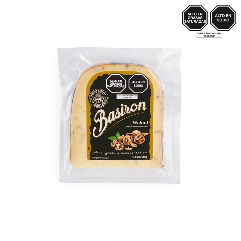 BASIRON - QUESO MADURADO CON NUEZ BASIRON WALNUT X 200G