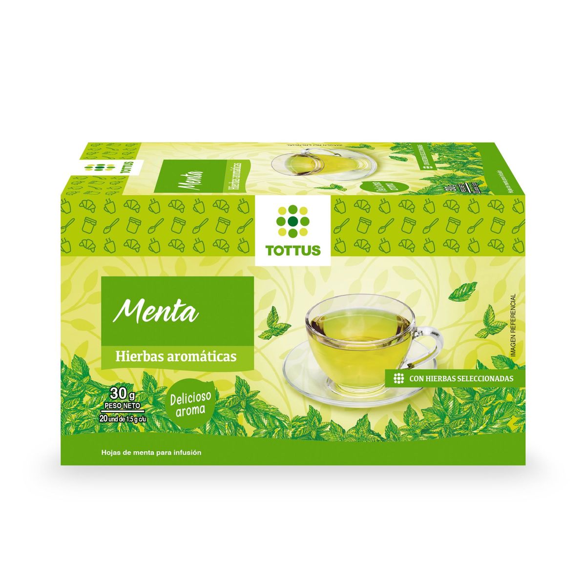 TOTTUS - Infusión Tottus Menta Caja 20 Sobres
