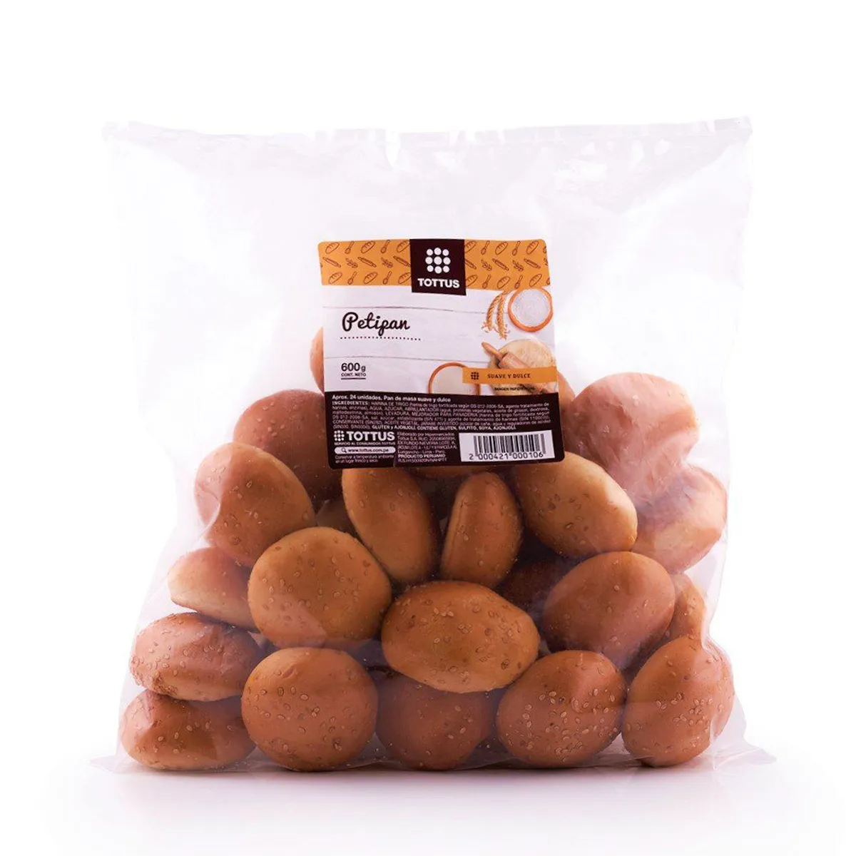 TOTTUS - Mini Pan Petipan Tottus 600 g