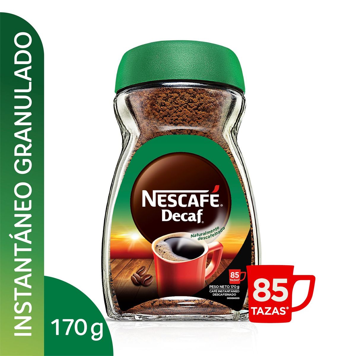 NESCAFE - Café Nescafe Instantáneo Descafeinado Envase 170 g