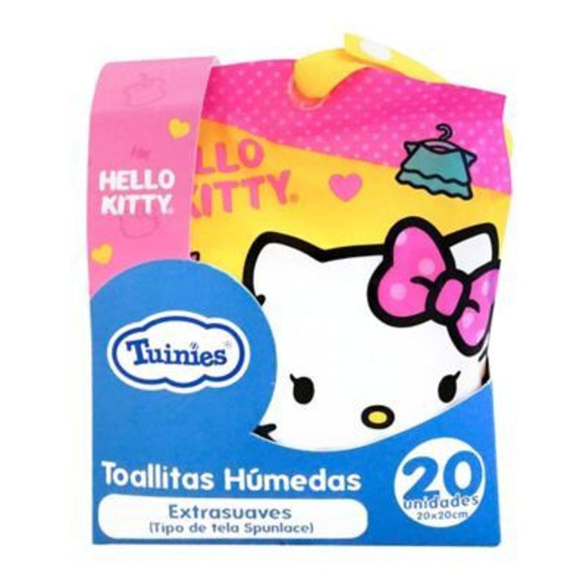 HELLO KITTY - Pack Portable Toallitas Húmedas Hello Kitty Empaque 20 Und